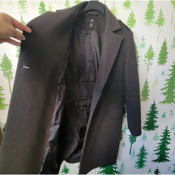 H&M Wool Blend Long Coat. - Picture 3 of 11
